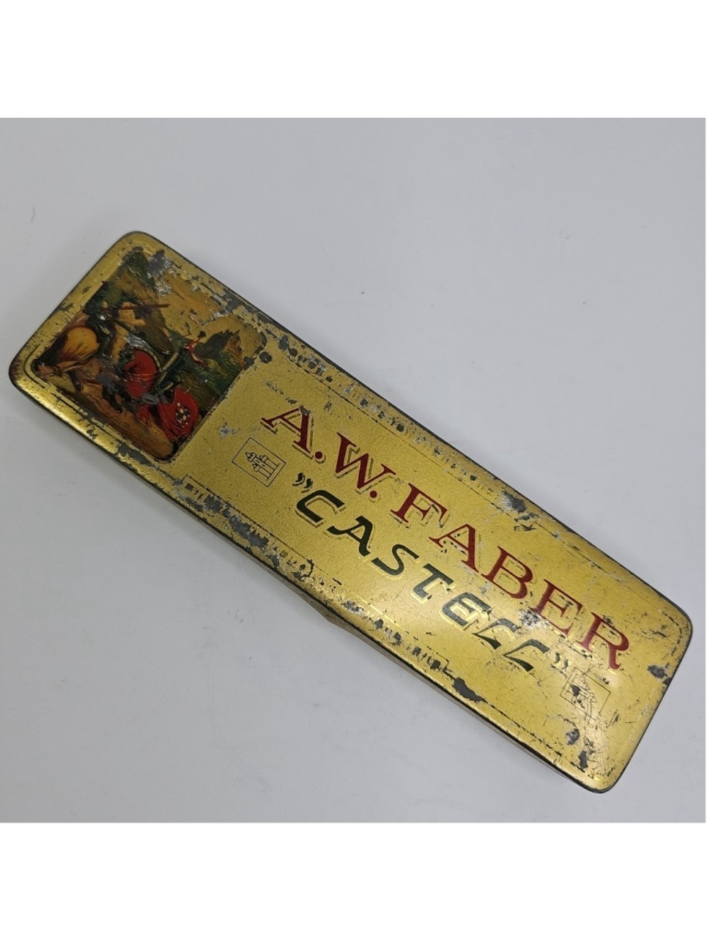 A W FABER in STEIN bei Nurnberg, Germany Metal Tin CASTELL Vintage
